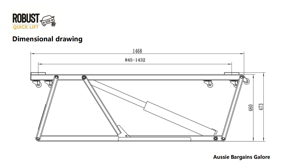 Crossbeam Adapter - (R3500CA) Length: 1651mm  Width: 160mm - Capability of a 2-post lift