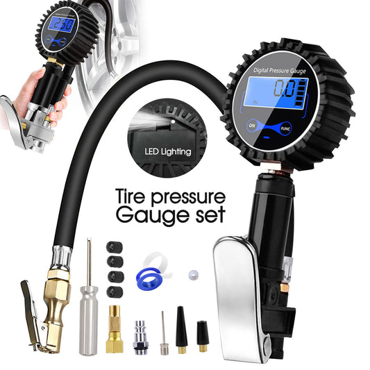 LED Digital Tyre Pressure Gauge Set