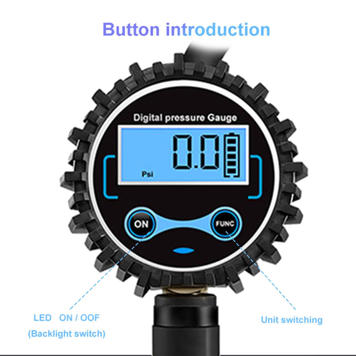 LED Digital Tyre Pressure Gauge Set